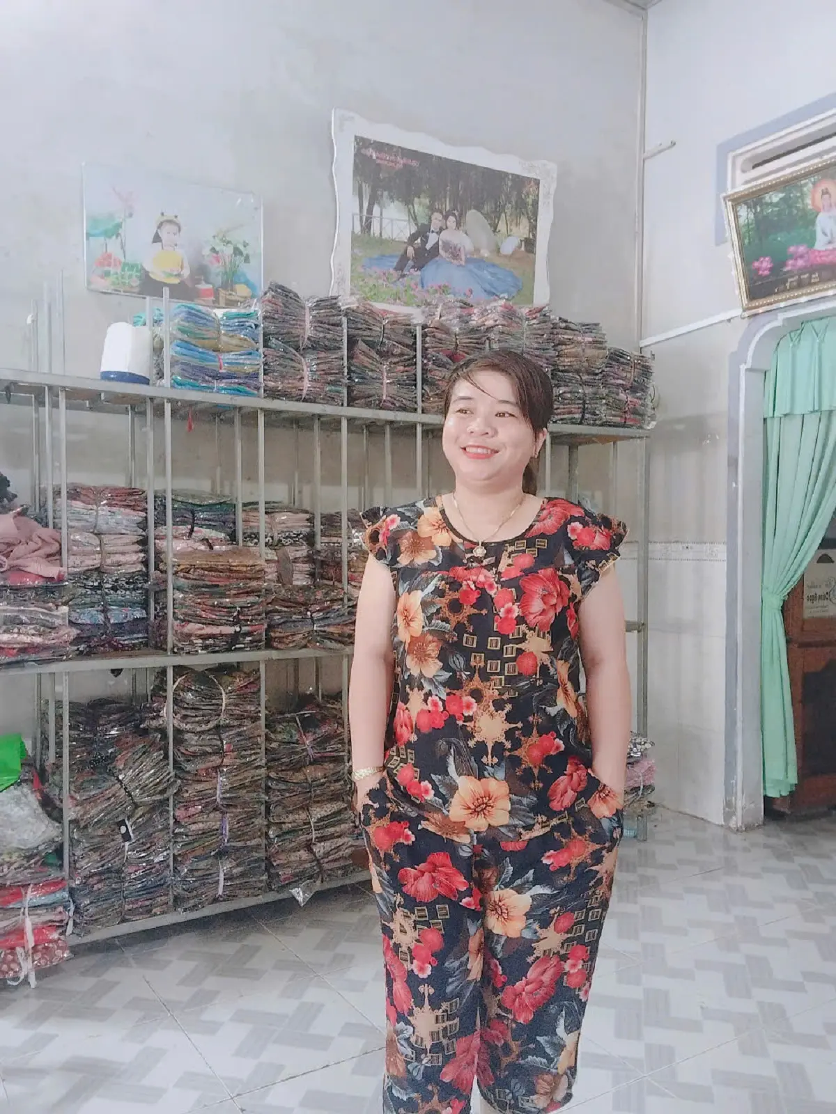 TÔN NHUNG LỮNG CÁNH TIÊN CHO MẸ VÀ BÀ Nữ Women Top Áo Voi Dress Sen Quần Ngủ