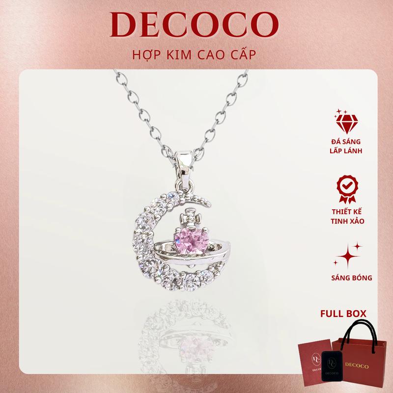 Dây chuyền vòng cổ nữ vầng trăng đính đá LUNAR De Coco kèm Túi giấy + Hộp + Thiệp Women Chain Jewelry
