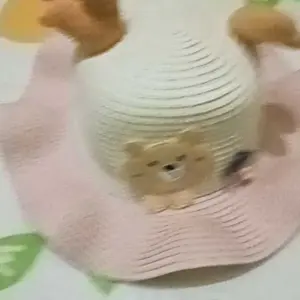 Topi Anak Karakter Telinga Hewan Lucu Topi Jerami Anak Perempuan Lucu