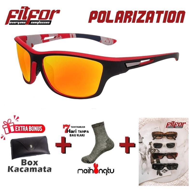 FITFOR KACAMATA PRIA POLARIZED SUNGLASSES ANTI SILAU NIGHT VISION 336 Frame Lensa Eyewear 3