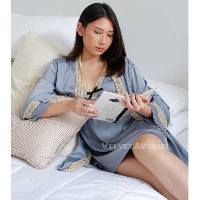 H✉75 Kimono Lingerie 863 Baju Tidur Premium Silk Wanita Sleepwear Seserahan U♫1J 4
