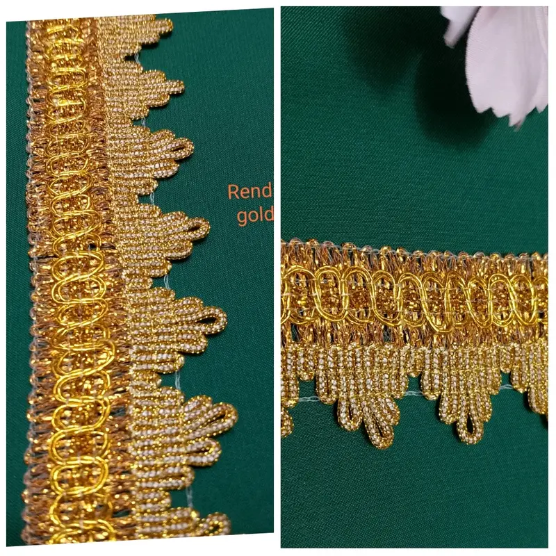 Renda Mas Antik Warna Gold Lebar 4CM - Harga Per 1Meter -10Meter Aksesoris 0