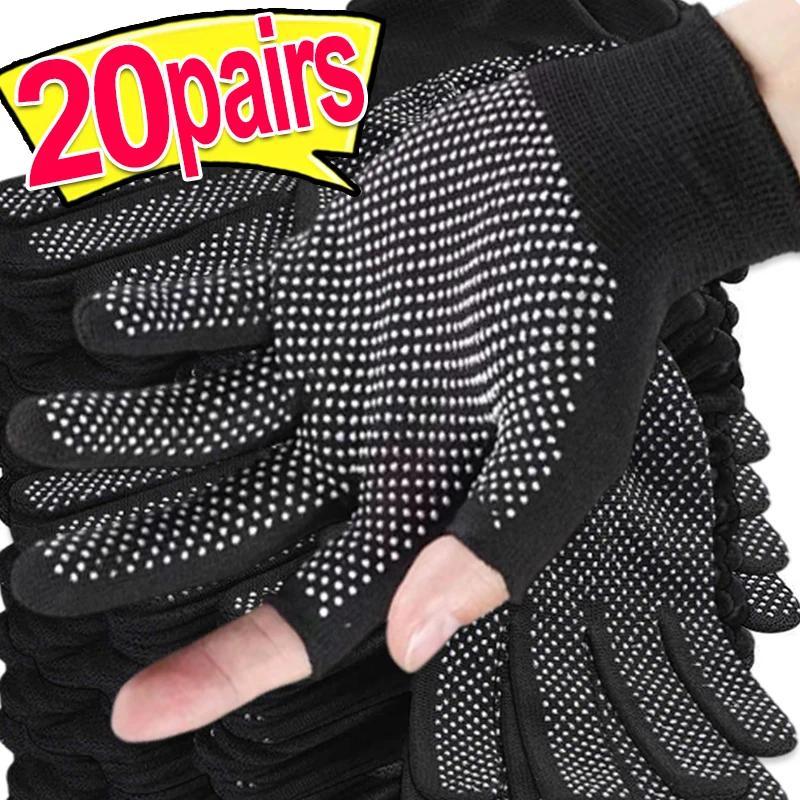 Găng Tay Không Ngón Tương Tác Màn Hình Chống Trượt, Găng Tay Nylon Thoáng Khí Độ Đàn Hồi Cao Cho Nam Và Nữ, Phù Hợp Đạp Xe Ngoài Trời, Lái Xe Và Câu Cá