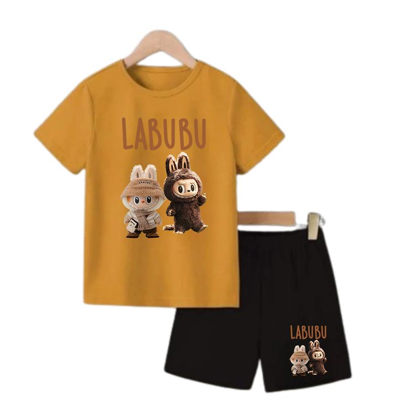 SETELAN ANAK-ANAK COWOK DAN CEWEK MOTIF LABUBU  / BAJU ANAK-ANAK LAKI - LAKI DAN PEREMPUAN / KAOS ANAK SET ANAK PRIA DAN WANITA / LB2 7