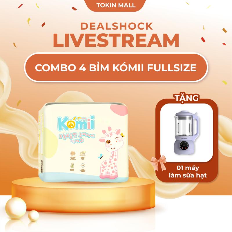[MUA 4 TẶNG 1] COMBO 4 Bịch Tã/Bỉm Komii Fullsize cao cấp Hàn Quốc - TẶNG 1 MÁY LÀM SỮA HẠT
