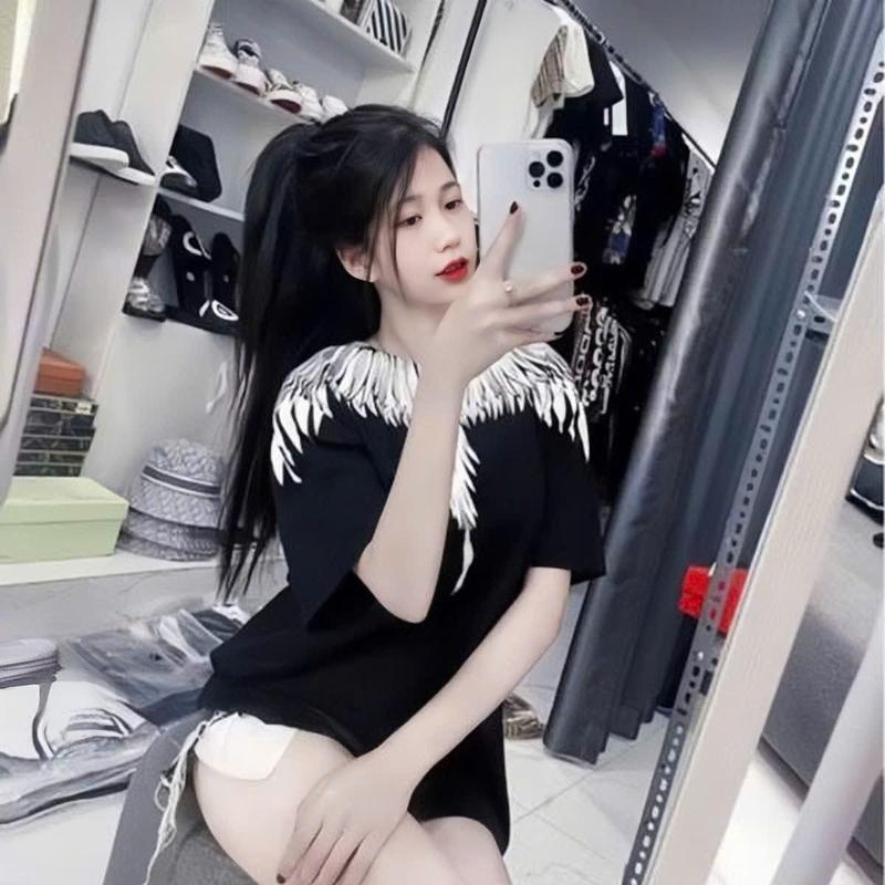 Áo Thun Đại Bàng Trắng In Vi Tính - Áo Thun Burlon Cánh Chim Xanh From Rộng Nam Nữ Dành Cho Boy Phố, Girl Phố H51