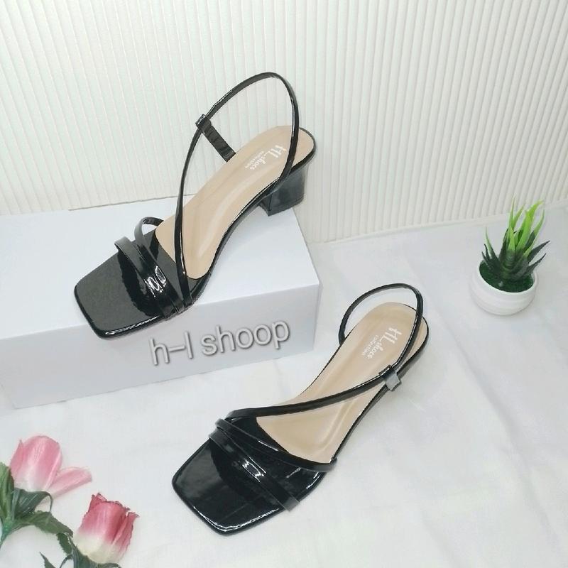 Sandal- heels Wanita / korean style model tali belakang tinggi hak 5cm (HL02) Sendal 2