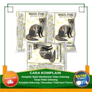 Weasel Food Makanan Musang Dewasa & Bayi untuk Kesehatan dan Pertumbuhan Optimal Makanan Gemuk Khusus Musang