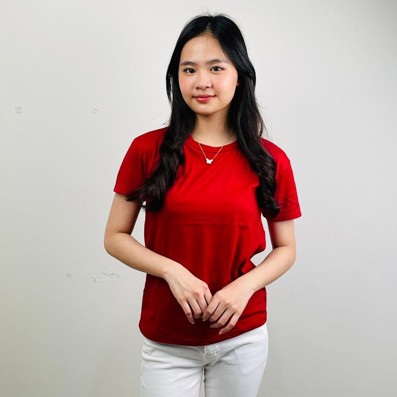 KAOS POLOS WANITA & PRIA OVERSIZE TSHIRT TUMBLR TEE BASIC Combed Katun Baju Pendek Atasan Tangan Dewasa 7
