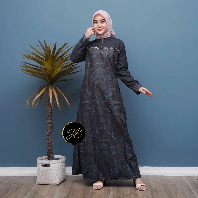 batik couple sarimbit Wanita Pasangan Baju Dress Keluarga Seragam Dewasa 3