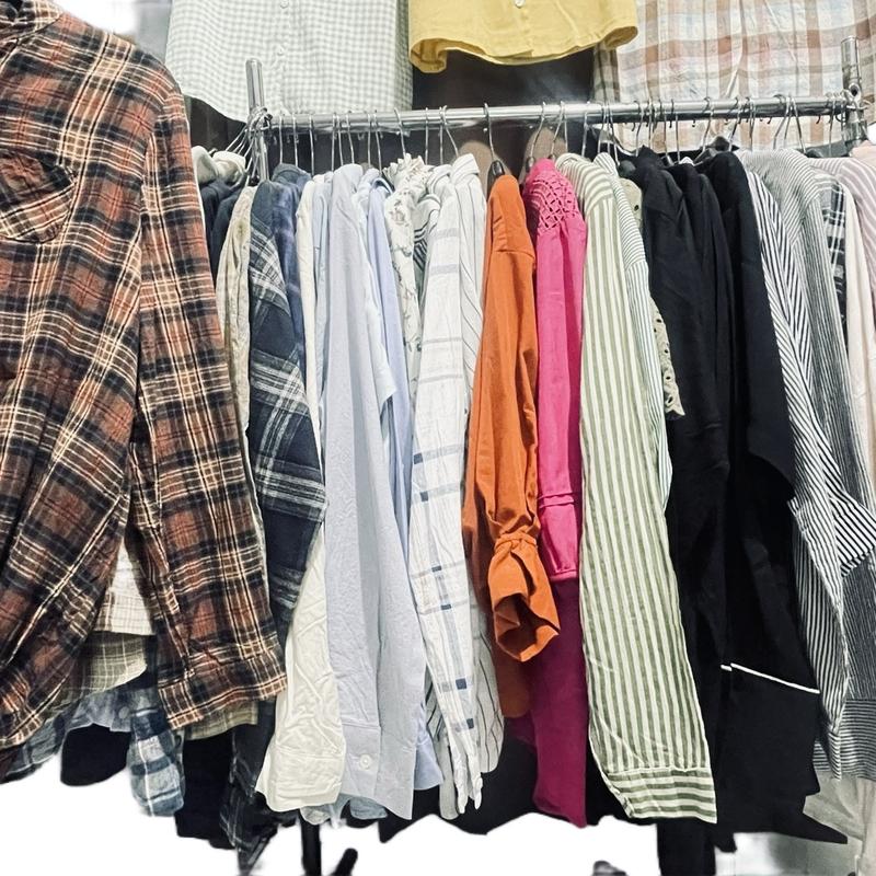 Baju Atasan wanita atau kemeja bahan katun Casual Linen Oversize Panjang 4