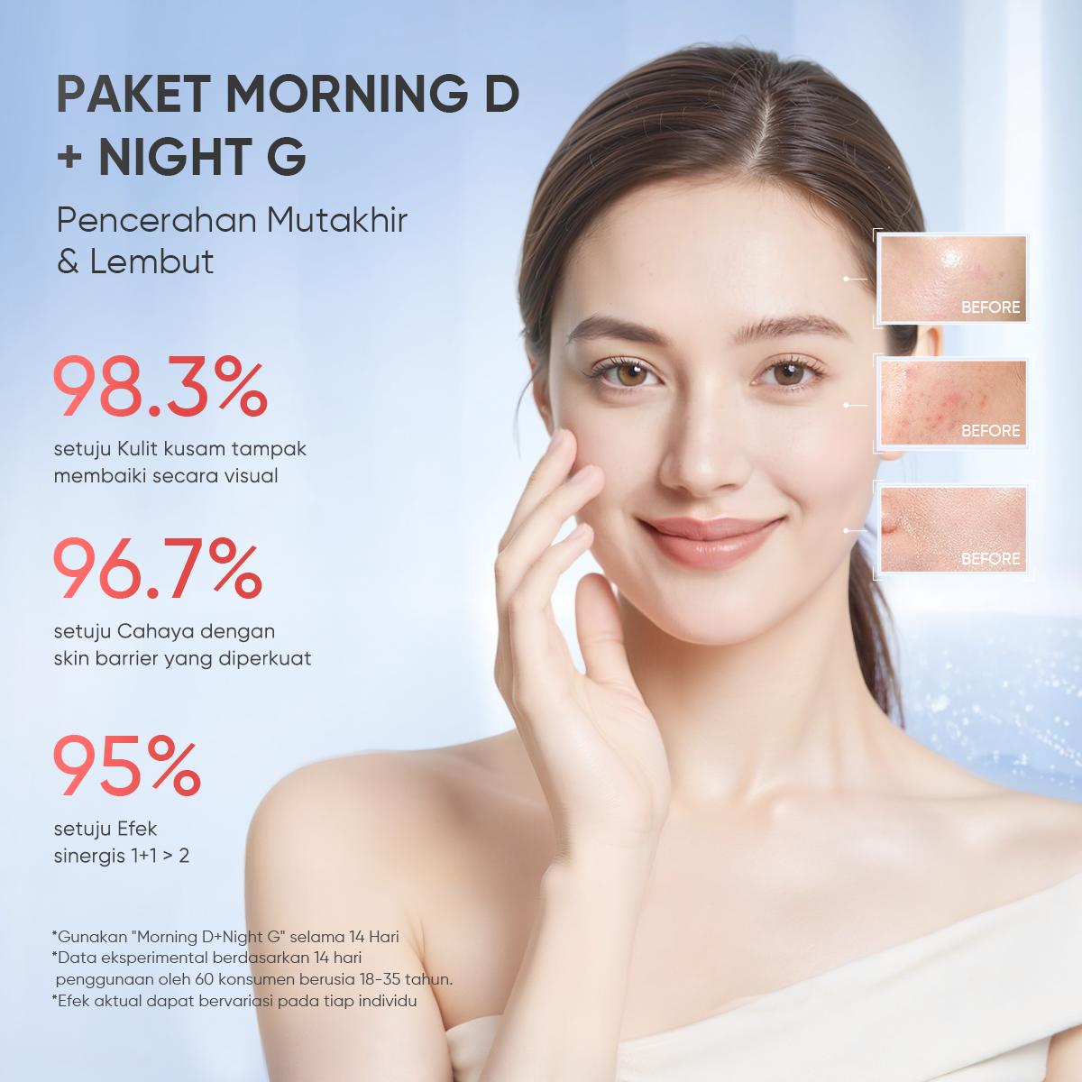 GMEELAN Durvillea Polypeptide Pemulihan Krim Malas 30g +Glabridin Pearl Peptide Brightening Cream 30g