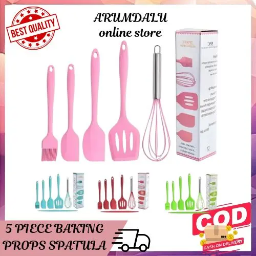 5 PIECE BAKING PROPS SPATULA SILIKON SET 5 IN 1 0