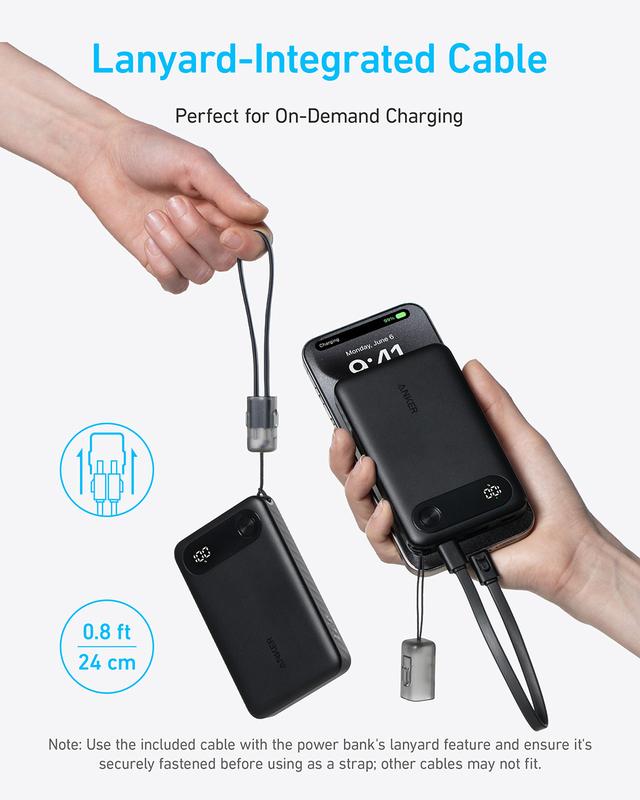 Mini Powerbank Anker 10.000 mAh Fast Charging 22,5W PD with USB-C Cable - A1257 2