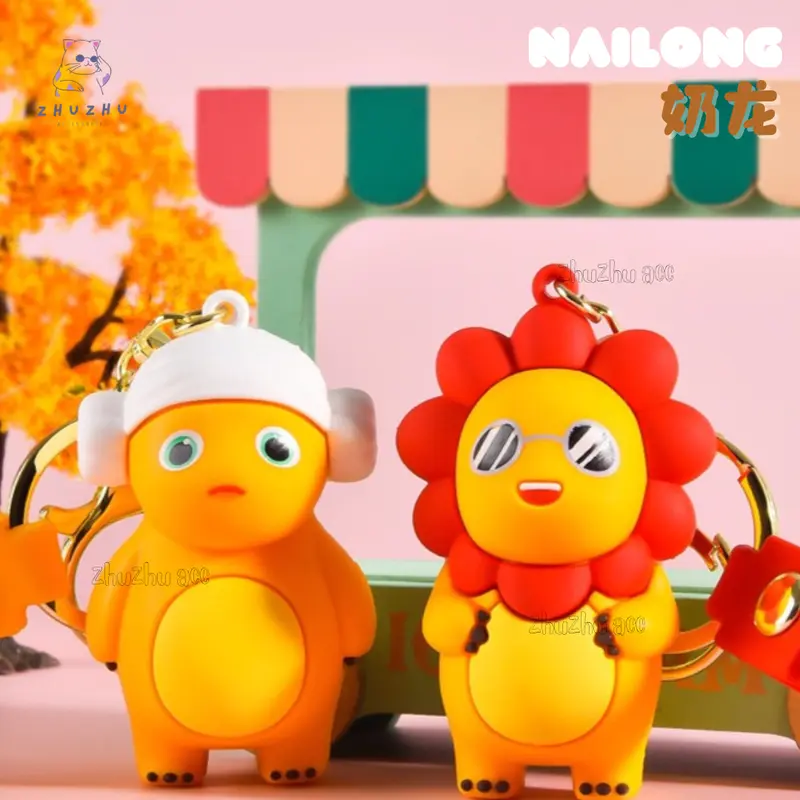 Gantungan Kunci Lucu Karakter Dino Kuning Gemoy K047 Nailong 2