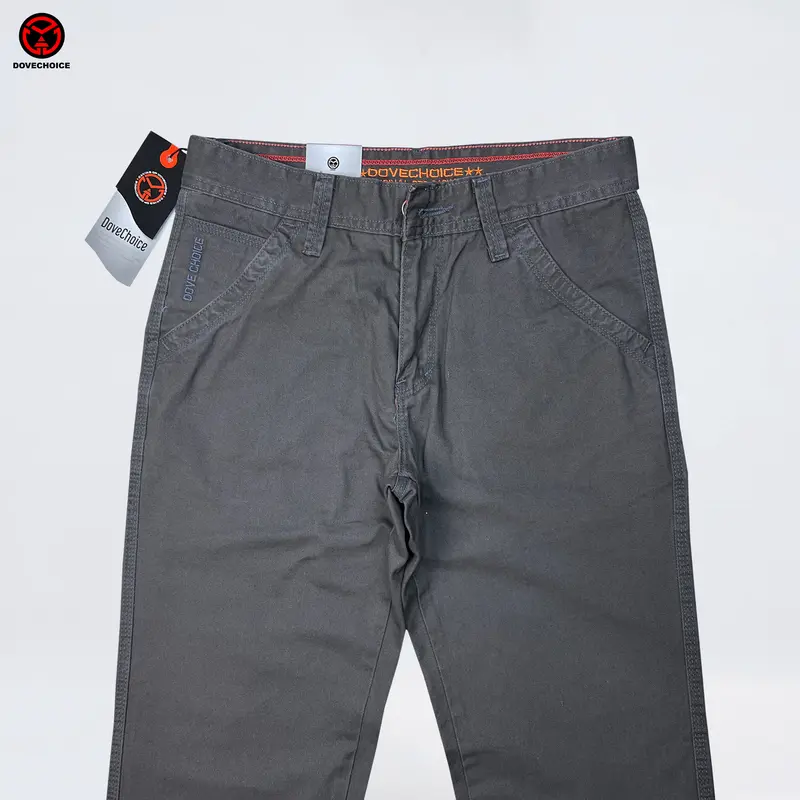 Dovechoice Celana Panjang Pria Original Kanvas Standar Abu Casual  Fit 2