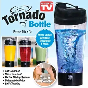 Botol Minum Tornado | Shaker Otomatis 450 mlShaker Gym Hitam