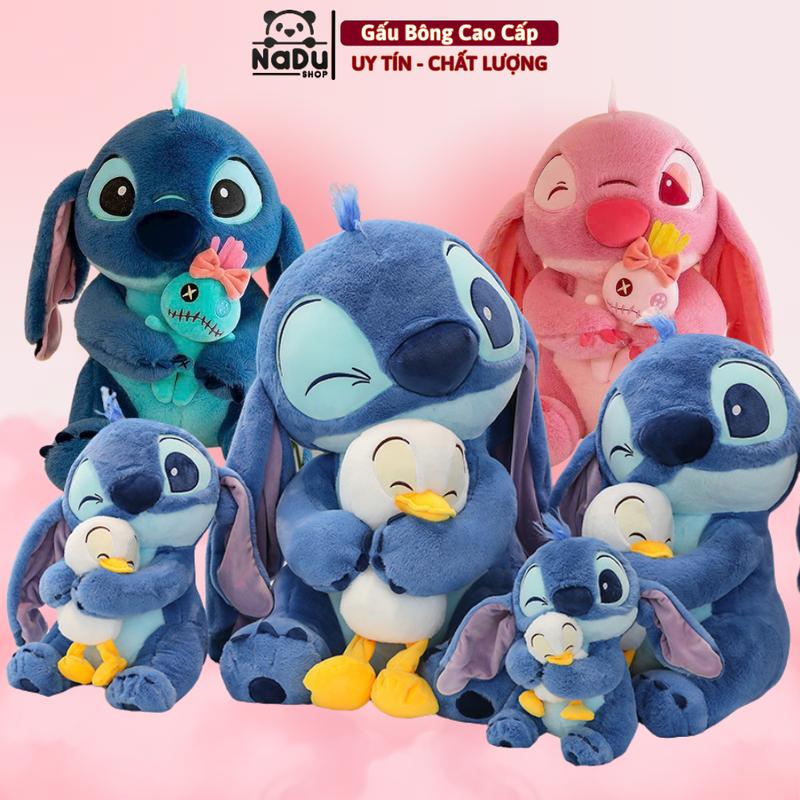 Gấu Bông Stitch Ôm Vịt, Ôm Búp Bê Siêu Đáng Yêu Thú Nhồi Bông Đồ Chơi