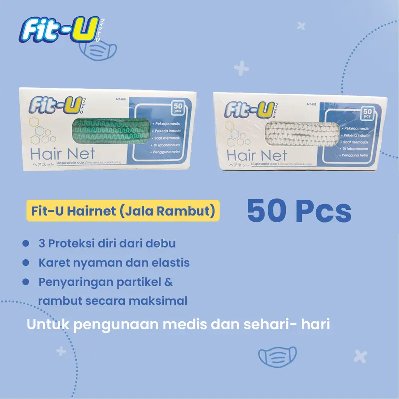 FIT-U Hairnet/Jala rambut Box Isi 50Pcs 3