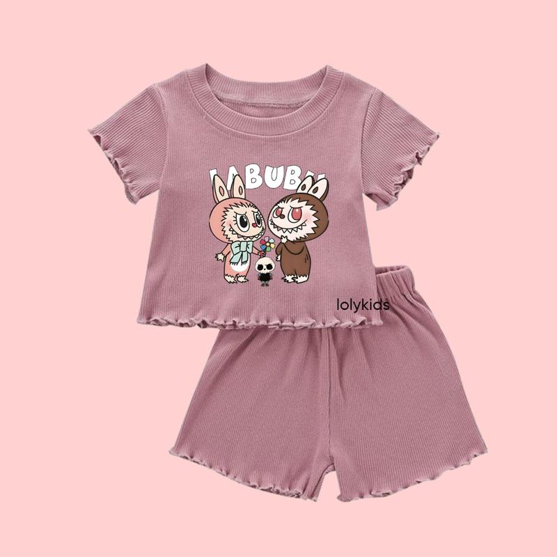 COD SETELAN ANAK KNIT LENGAN PENDEK ONESET ANAK CEWEK COWOK UNISEX STELAN ANAK KEKINIAN TERBARU 1