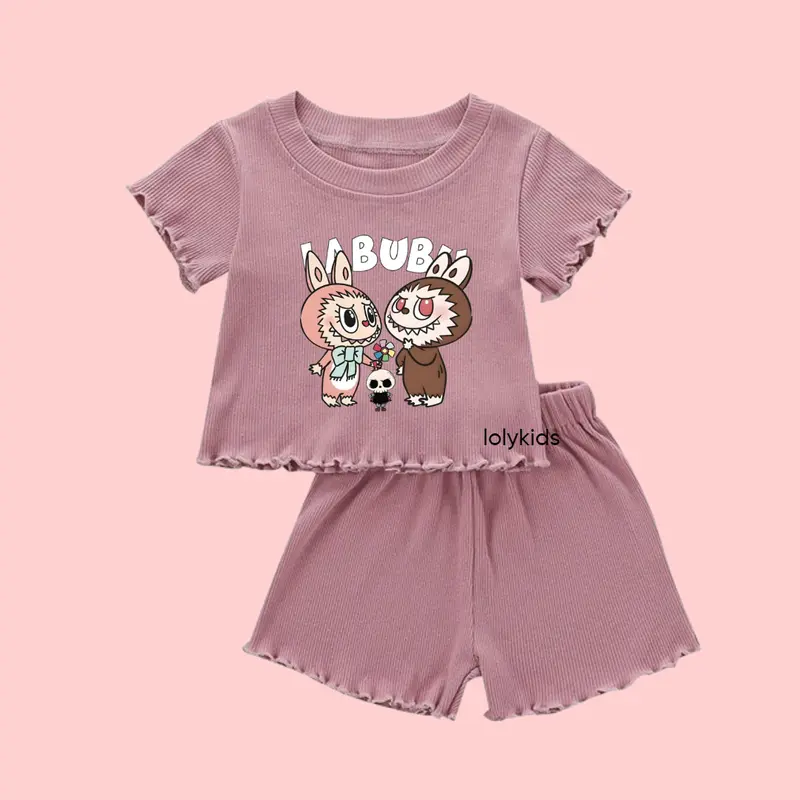 COD SETELAN ANAK KNIT LENGAN PENDEK ONESET ANAK CEWEK COWOK UNISEX STELAN ANAK KEKINIAN TERBARU 1