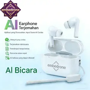 embedrone 2026 NEW PHANTOM K80 Earphone Nirkabel, Anti Air Dalam, Baterai Tahan Lama, TWS, Bass Kuat, Surround 3D, Peredam Suara Cerdas, Gaming, Panggilan, Musik, Olahraga, Earphone Bluetooth Nirkabel