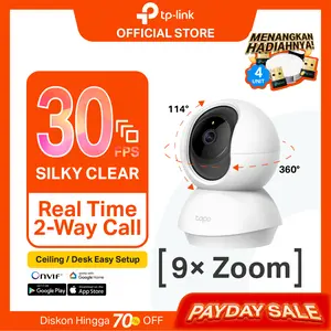 TP-Link Tapo TC70/TC65/TC60 | 1080P Kamera | PTZ 360° CCTV | IP WiFi Camera | 2MP HD | Indoor | Outdoor | Alarm Suara dan Cahaya
