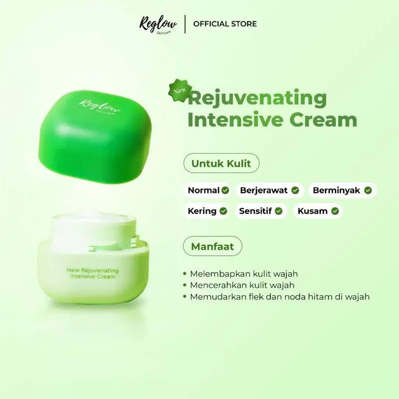 Reglow Rejuvenating Intensive Cream Siang Malam by dr.Shindy Putri 15 g Perawatan Berjerawat Melembutkan Mencerahkan Wajah Kusam Berminyak Pencerah Aging Hitam 2