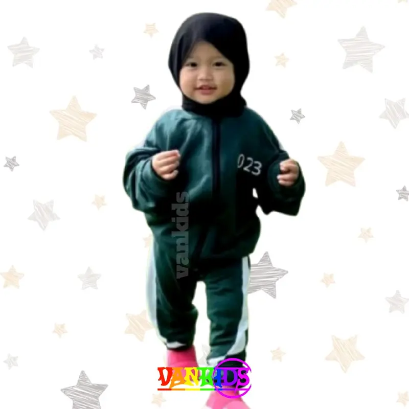 Stelan Jeket Squid Game Anak Peserta Squid Game Kostum 1
