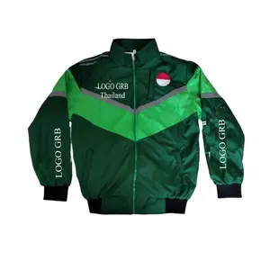 Jaket Bomber Pria Hijau Thailand - Jaket GB bbs - Jaket Driver - Jaket Ojol Thailand Full bordir Terbaru