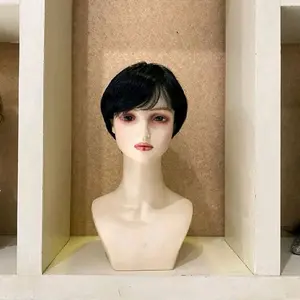 CBB Mens Wig Half Lace Tepor Hair Panjang 20 CM Dengan Synthetic Fiber Impor Premium