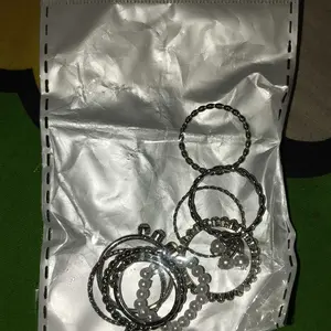 Cincin Tipis Set 9Pcs 9In1 Titanium Berongga Mutiara