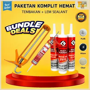 Paket Alat Tembak Dan Lem Sealant Dengan Perekan Sealant Serbaguna Berkualitas Alat Lem Tembak Sealant +Lem Kaca Murah Sealant