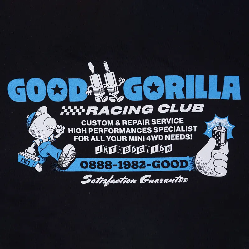 House of Smith X GOD Sweater Hoodie Pria - Good Gorilla Service Oversized Hoodie 2