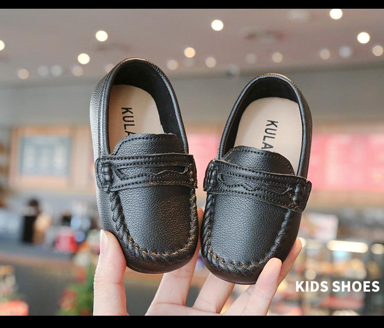 Product Introduction of Children Boys Leather Shoes 2024 Spring and Autumn Simple Slip-on Round-toe School Shoes Loafers Flats Moccasins Classic Formal 21