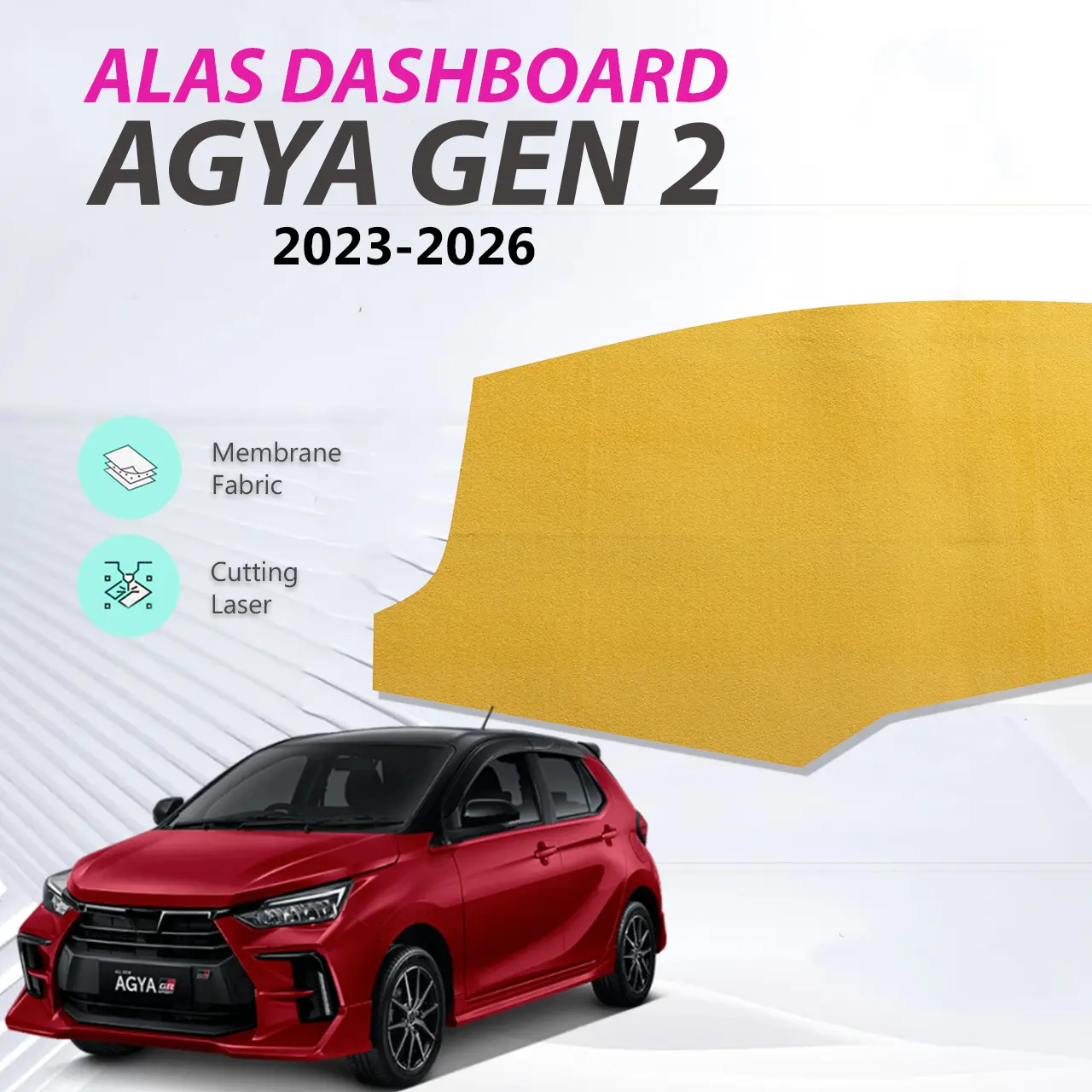 ALAS BULU DASHBOARD MOBIL NEW AGYA - COVER PELINDUNG DASBOR GEN 2 2022 - 2026
