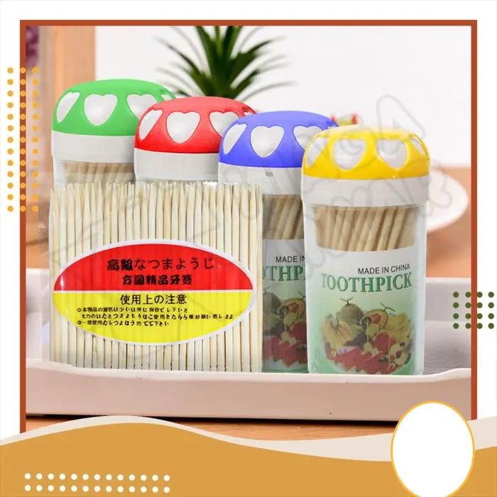 COD2 NA Tusuk Gigi Tabung / Tusuk Gigi Jamur / Toothpick Tabung Motif