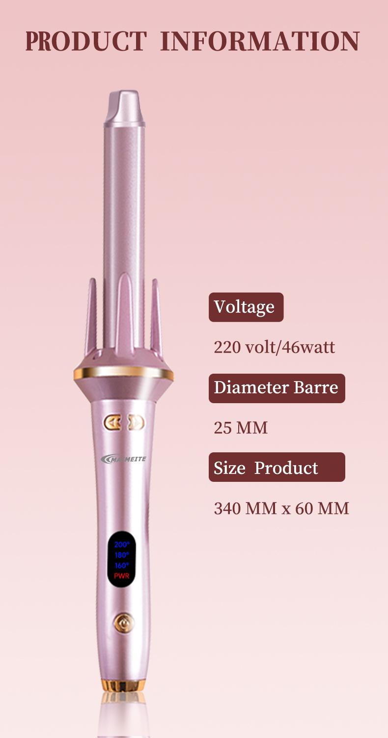 MAIMEITE Catokan Curly Otomatis 25mm Catokan Keriting Rambut Otomatis Ceramics Curly