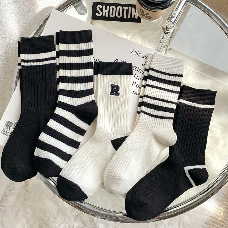 Combo 10 Đôi Tất Trơn cổ cao thời trang BASIC thời trang cao cấp thoáng khí