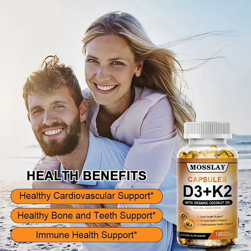Vitamin D3+K2-Tulang, Sistem Kekebalan Tubuh, Kardiovaskular-30/60/120 Kapsul 1