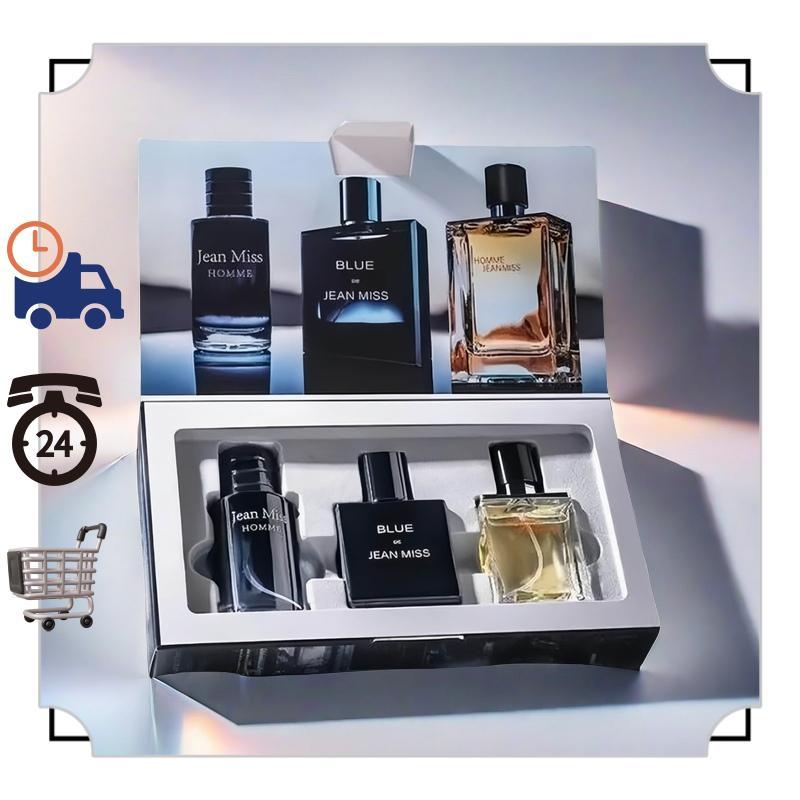 Jean Miss Bộ ba chai nước hoa mini unisex phiên bản giới hạn với 3 mùi hương quyến rũ và độc đáo lưu lại 6-8 giờ phù hợp mọi dịp