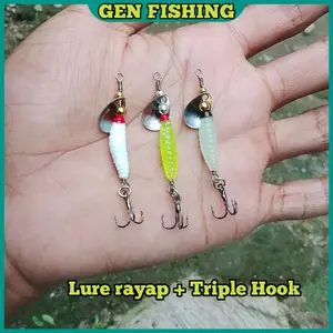 Lure Rayap Umpan Casting Wader Nila Hampili + Triple hook Tajam No 14