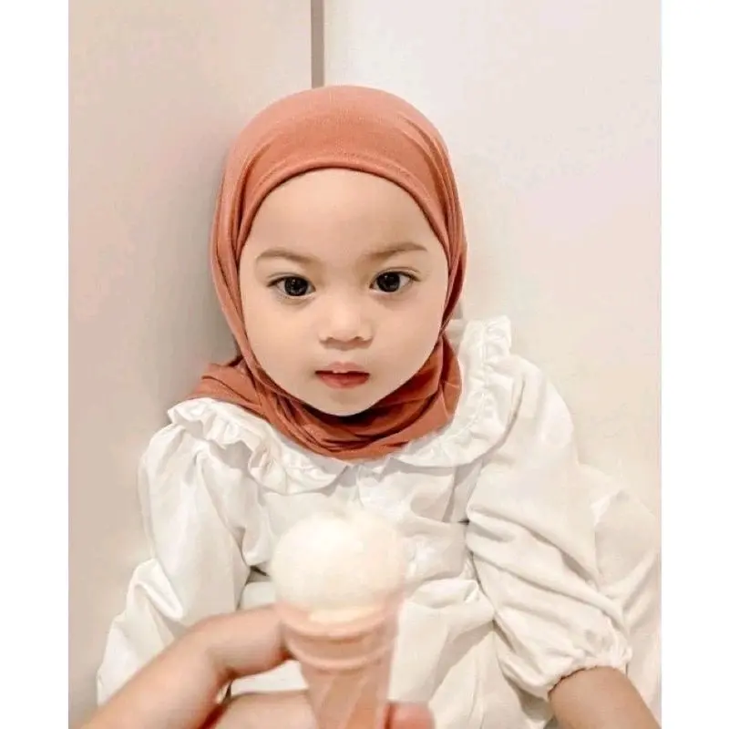 Pasmina Jersey anak 0-3 tahun Pashmina Instan Muslim Jilbab 4
