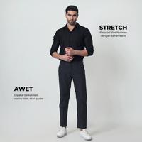 Gambar ALMANO Flextro Chino Pants Stretch Dark Grey / Celana Panjang Chinos Pria Slim Fit Abu Tua - Hitam, 28 dari Almano Kota Medan 5 Tokopedia