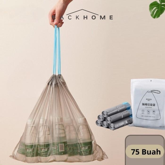 Gambar ECOCO Refill Plastic Simple Zip Trash Can - Isi 75 Lembar Plastik sampah dengan tali Pengikat Tas Kresek Sampah Dapur Gulung Serbaguna Sekali Pakai kuat muat banyak simpel praktis dari Backhome Indonesia Kota Administrasi Jakarta Barat Tokopedia