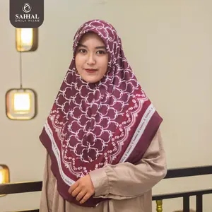 HIJAB BERGO MOTIF PRINTING JILBAB INSTAN PET JERSEY PREMIUM Kerudung Panjang Harian Muslim Variasi Casual