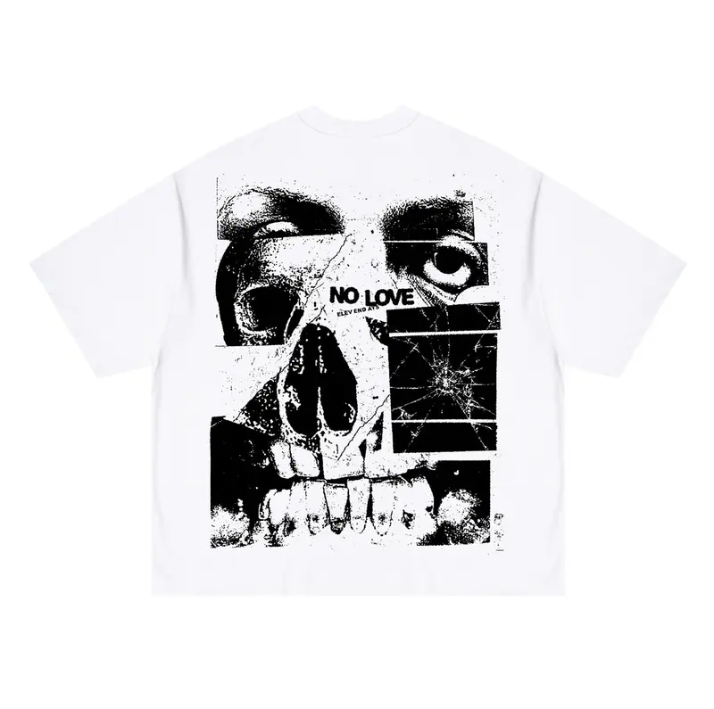 Elevendays Boxy fit The Peace White Kaos Oversized Pria dan Wanita Cotton20S 2