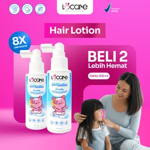 LOCARE 2PCS Hair Lotion 100ml Bantu Rambut Lebat, Lembut, Anti Kusut, Aroma Lembut, Aman untuk Kulit Sensitif, Atasi Rambut Tipis