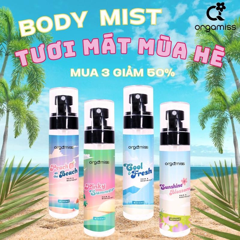 [MUA 3 GIẢM 50%] Body Mist Nước Hoa Tươi Mát MÙA HÈ ORGAMISS Nam Nữ , Xịt Thơm Toàn Thân Hương Hoa Quả Đi Học, Đi Chơi Hẹn Hò Lưu Hương 6 Giờ Perfume Cosmetic Women Mỹ Phẩm Chai Xịt 30ml - 105ml