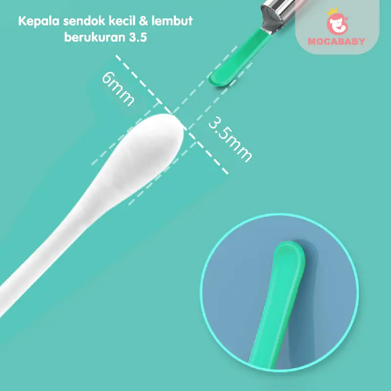 Mocababy Pembersih Telinga Mocababy dengan LED dan Kamera Pembersih Telinga untuk Bayi dan Anak-anak Kuping Korek Ear Removal Kotoran 5